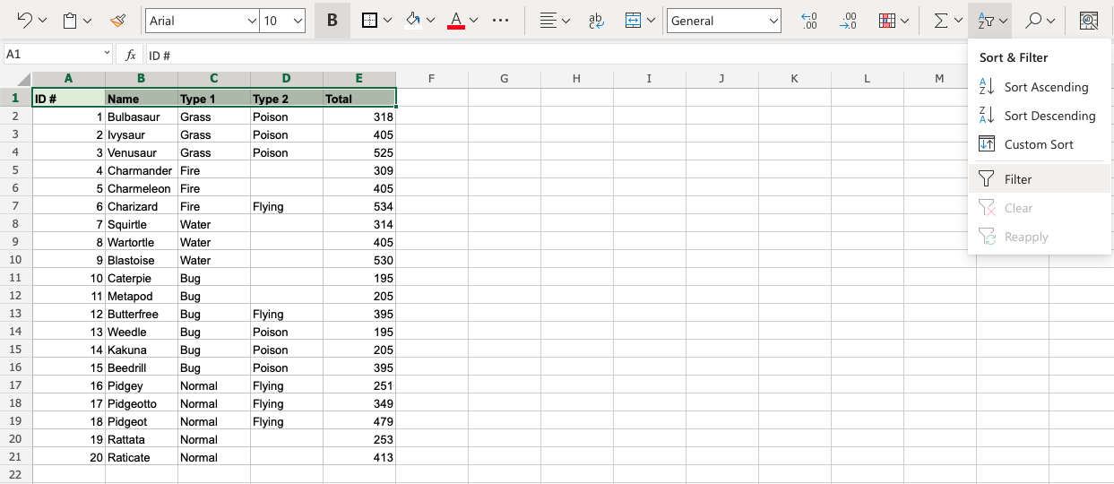Excel数据分析:过滤器