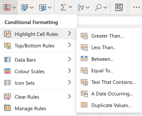 Excel突出显示单元格规则:包含的文本
