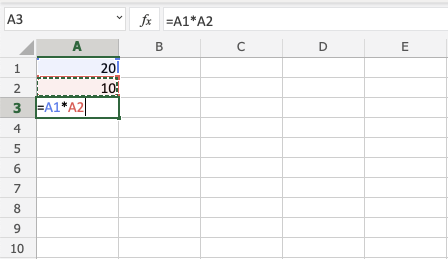 Excel乘法运算符
