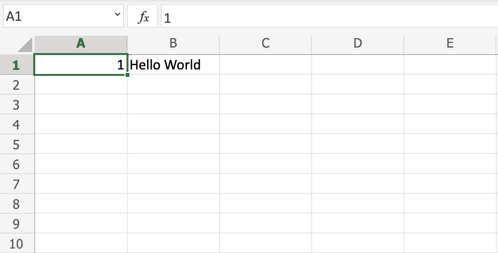 Excel工作表